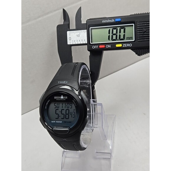 Timex Ironman Triathlon T5K608 Digital 10 Lap Indiglo 100M WR New Battery Watch - Picture 6 of 11